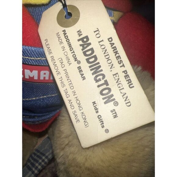 Sears Craftsman Paddington Bear Plush Stuffed Animal 16" - Picture 7 of 8